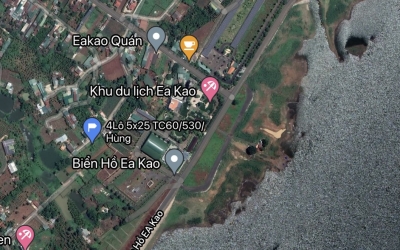 BÁN 4 LÔ LIỀN KỀ SAU LƯNG KHU DU LỊCH HOÀNG NAM HỒ EA KAO BUÔN MA THUỘT